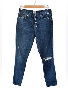 Hudson Natalie Mid Rise Skinny Ankle Jeans Size 30 Blue Denim Stretch